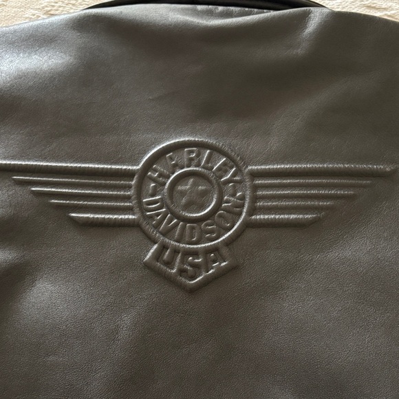 Vintage 80’s Gently Loved Unisex Harley-Davidson Black Leather Biker Jacket - Picture 11 of 16